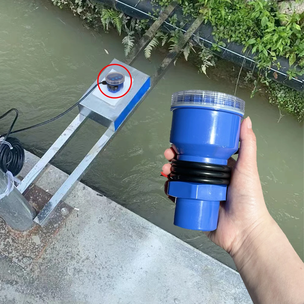 Aice Tech 4-20 mA water tank measurement level gauge transmitter ultrasonic lever sensor rs485