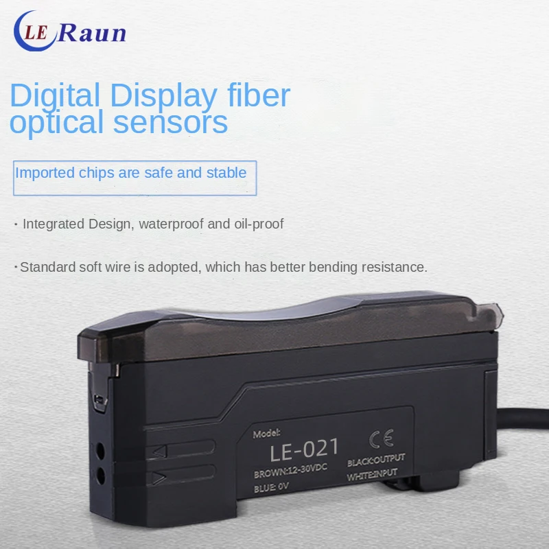 Leraun Fiber Optic Sensor Proximity Photoelectric Digital Display Fiber Optic Amplifier Sensor With Ultra-Fast Response