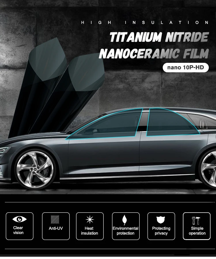 Solar Tint Film Dark Blue Glass Protective Film 13%VLT 99%UV Car Window Films