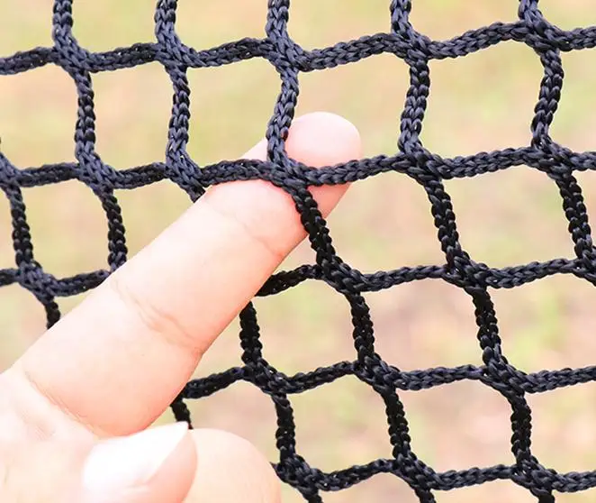 Polyester Black Green Red White square mesh knotless safety net Cargo Net Knotless Net