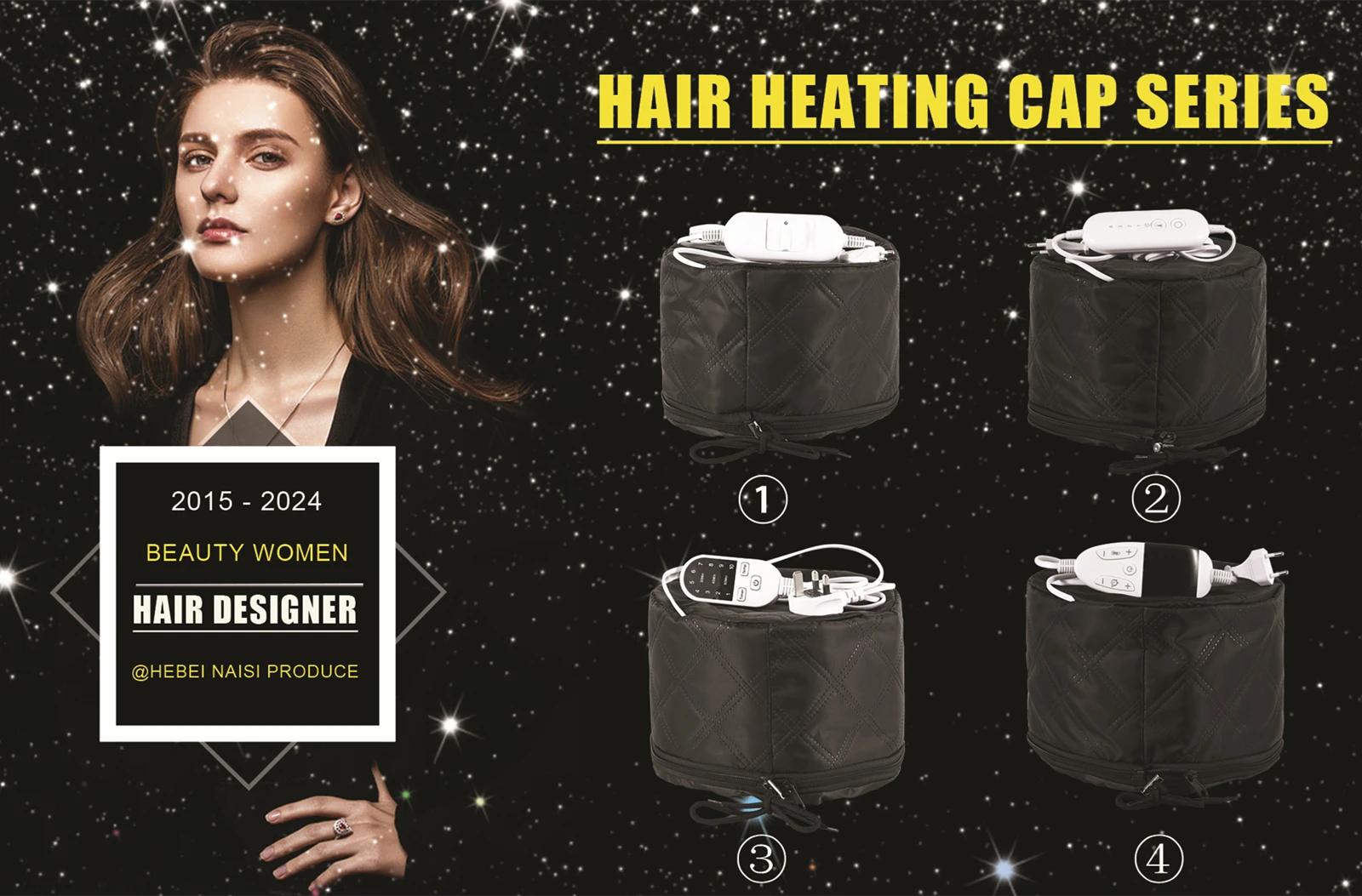 High Quality Home DIY Black Color 4 Heating Levels 60 Minutes Timer Electric Hair Heating Cap for Hair Treatment