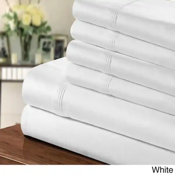 Luxury Bamboo Sheets Cotton Sheet Sets 4 Piece  Solid Color  Bed sheet Bedding Set For Hotel Home Wedding Hospital