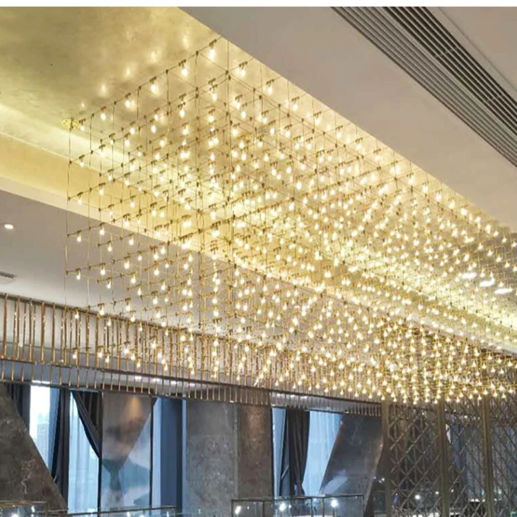 Custom glass k9 crystal art deco hotel lobby large project Indoor chandelier pendant lamp