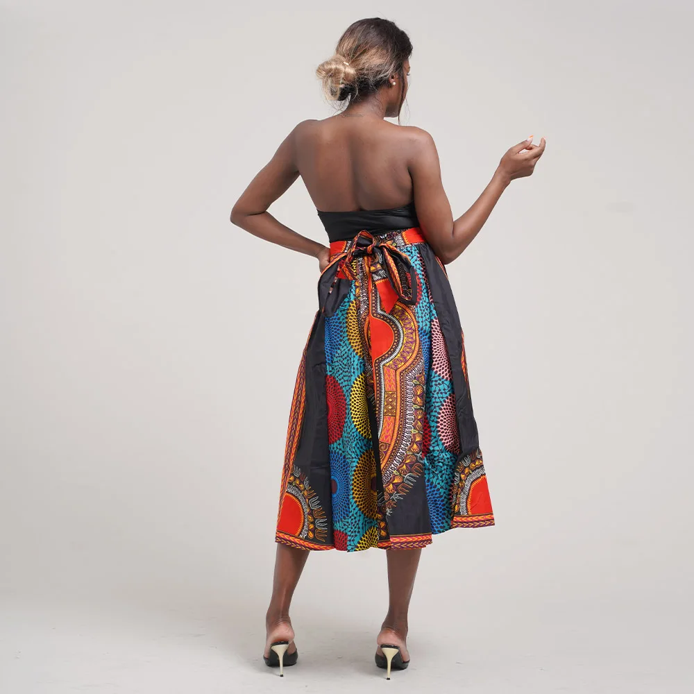 2021 Spring Ladies Skirt African Printed Cotton Design Wholesale Items Brand Design