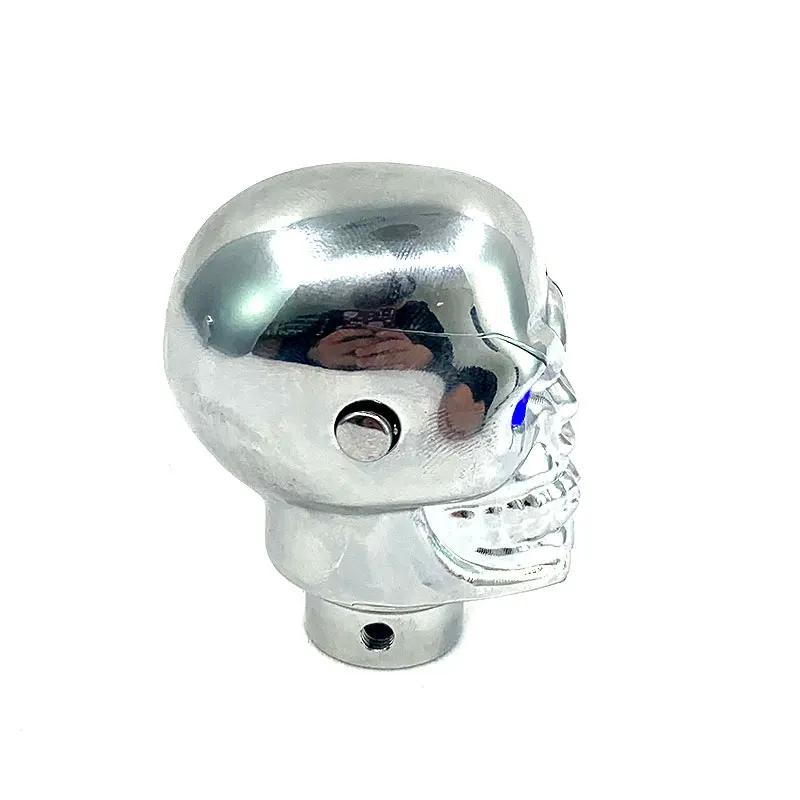 
Blue light led bone head racing car part skull gear shift knob 