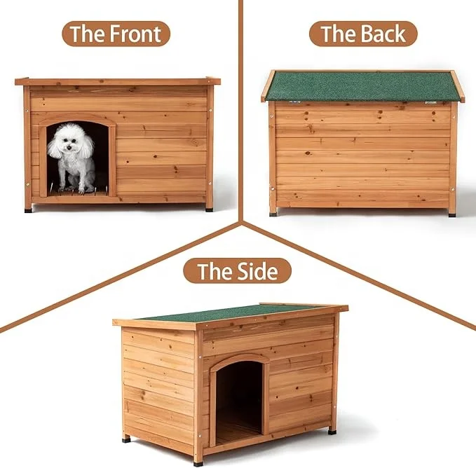Super waterproof and durable kennel outdoor wooden kennel for pet house
