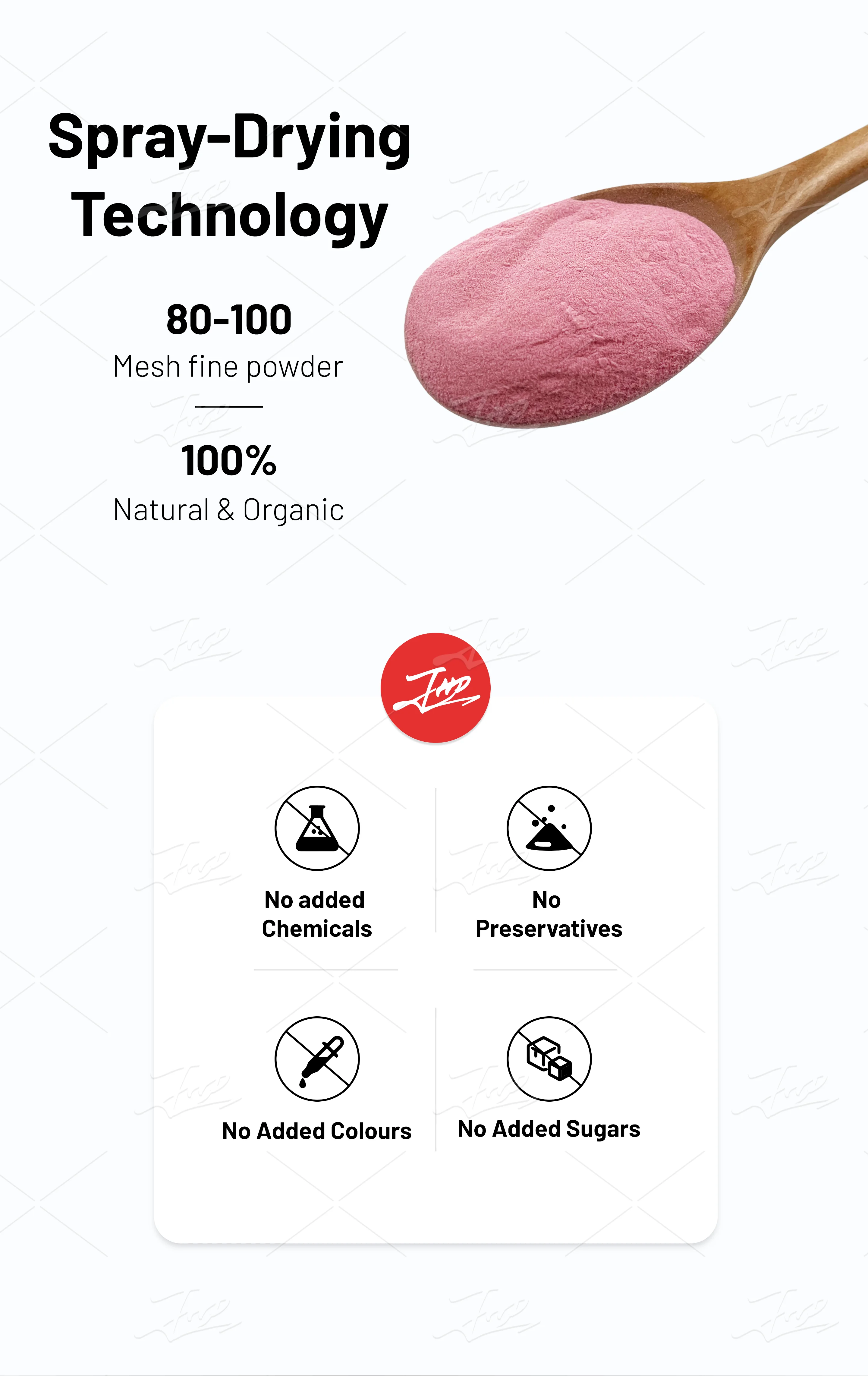 Склад США ЕС натуральный растворимый фруктовый порошок 99% органический клубничный