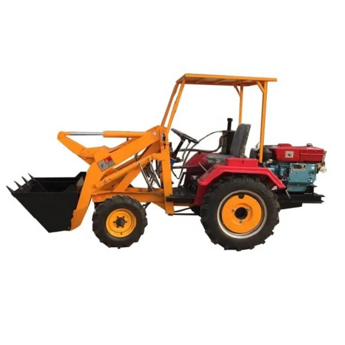 Tractor front mounted bucket and fork   Tractor with front loading