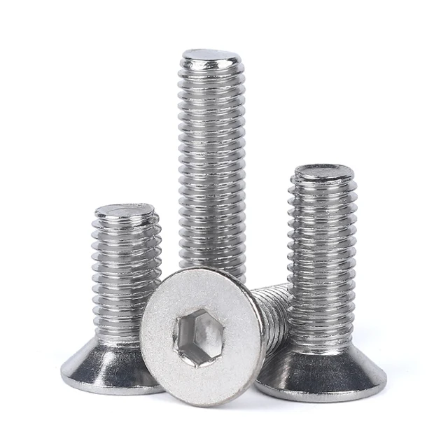 M2 M2.5 M3 M4 M5 M6 M8 countersunk head socket bolts a2 stainless steel flat head hex bolt