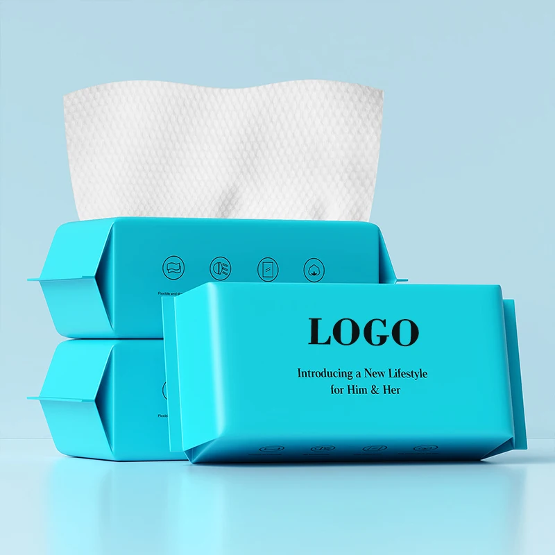ODM & OEM Custom Disposable Tissues Dry Baby Facial Tissue 100% Cotton Cleansing, Cotton Tissues For Daily Use Dry Wipes