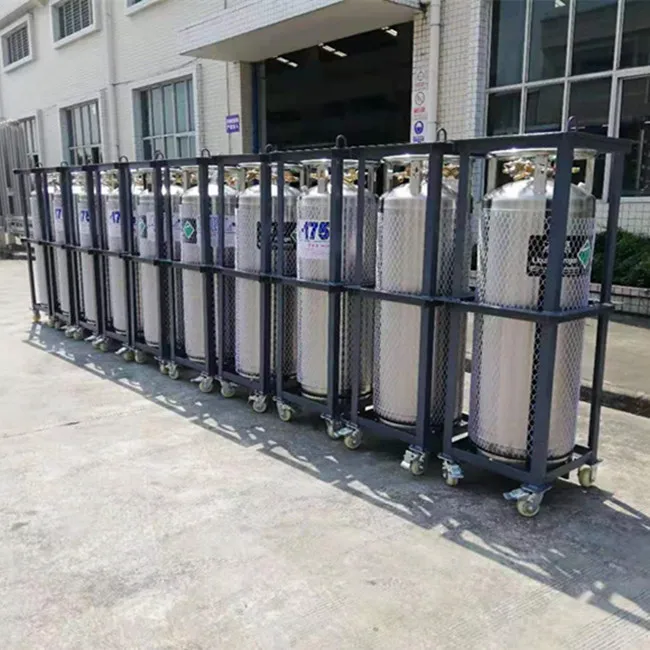 210L 2.88Mpa Mobile Flask LN2 LAR LO2 Storage Dewar For Laser Cutting