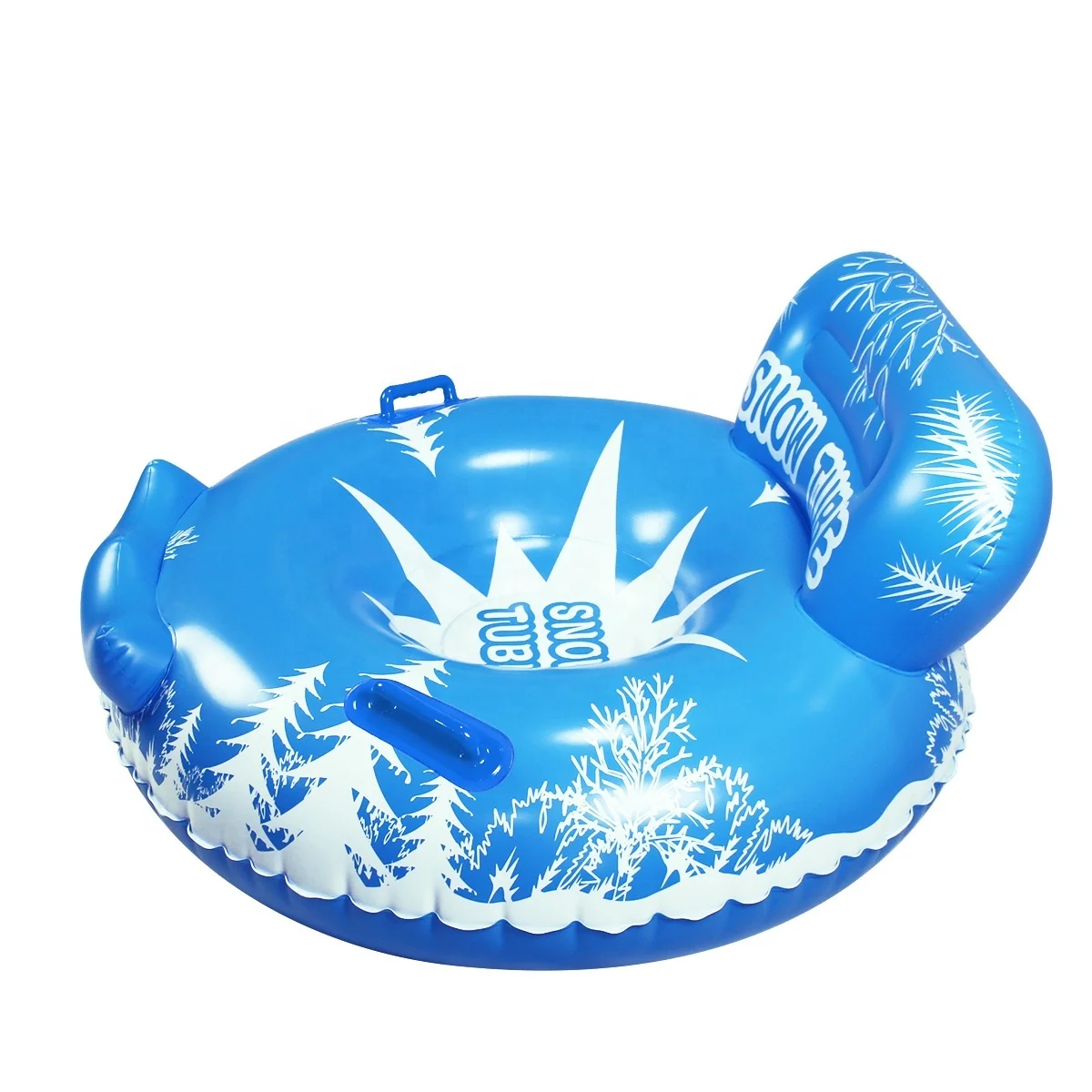 Winter Toys Inflatable Snow Tube Heavy Duty Inflatable Snow Sled Round Towable Snow Sledge for Kids and Adults