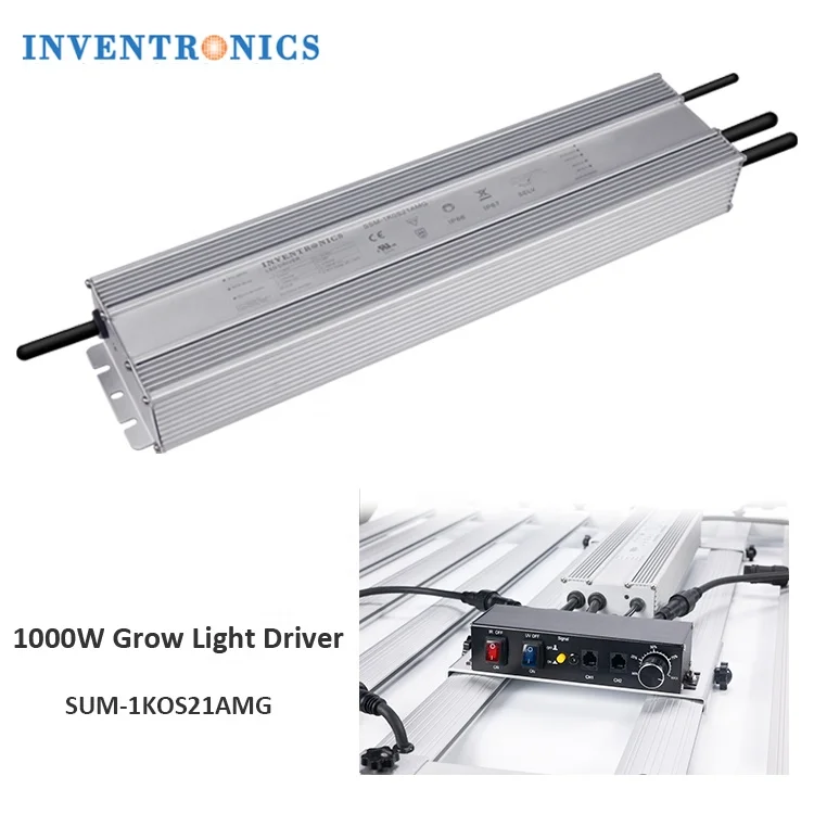 Inventronics 1000W Led Driver Dimmable 0-10V SUM-1K0S21AMG 5 Years Warranty Horticulture IP66 IP67 Grow Light driver