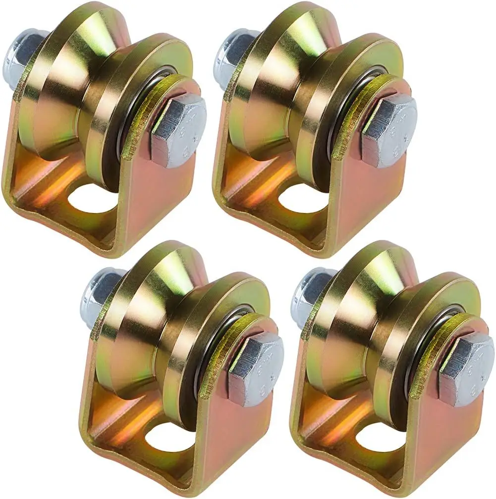 Track  Rolling Gate V Groove Rigid Caster with Bracket