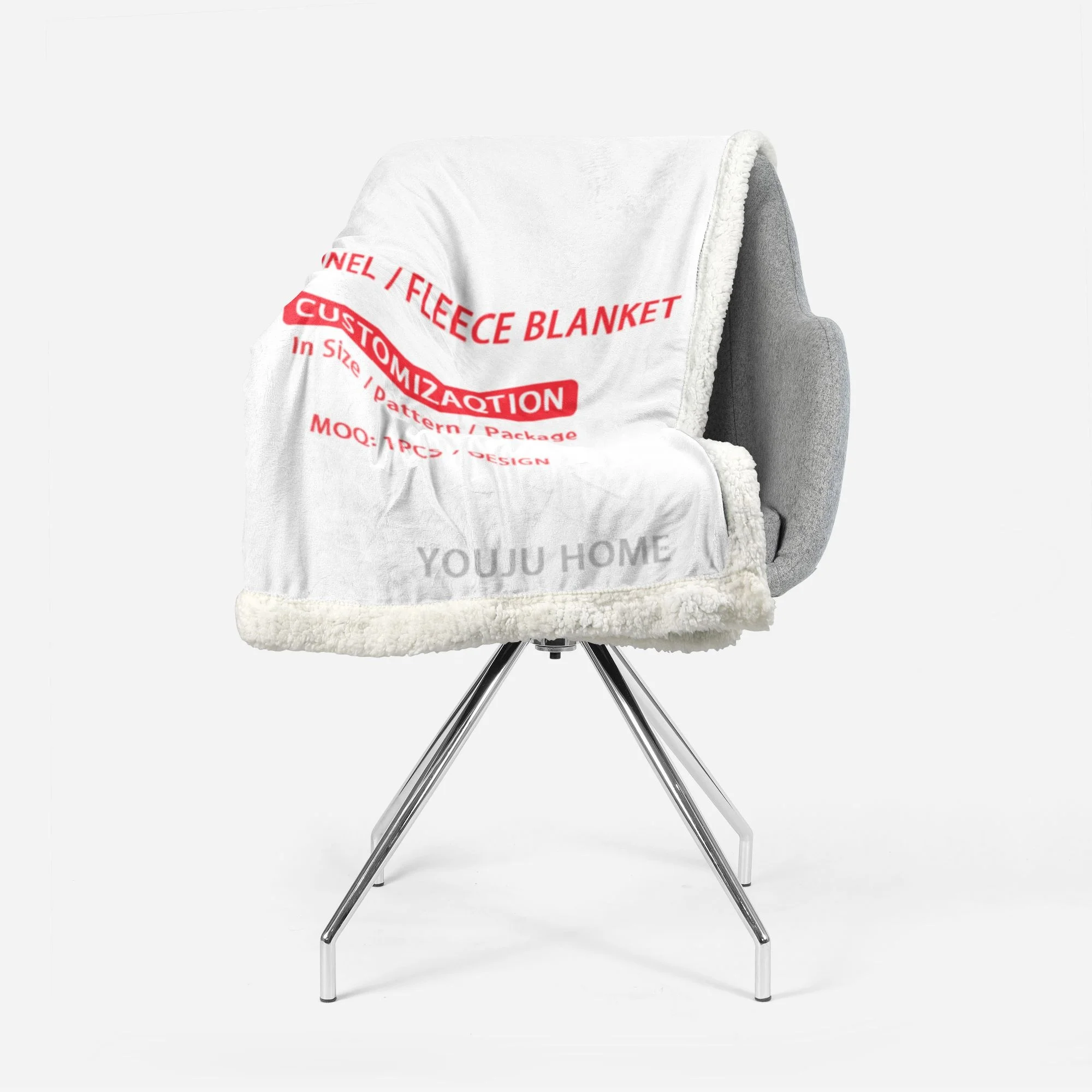 Customizable Fluffy Winter Super Thick Lamb Fleece Print Comfortable Wearable Velvet Polar Raschel sherpa Blankets with Logo