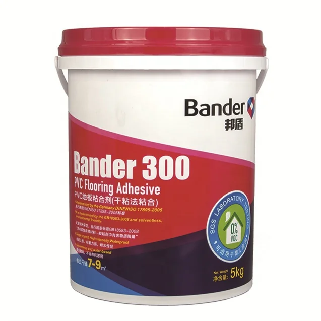 Bander 300 High Strength PVC Tile Flooring Adhesive for Dry Sticky Construction Environmental Friendly Flooring Glue