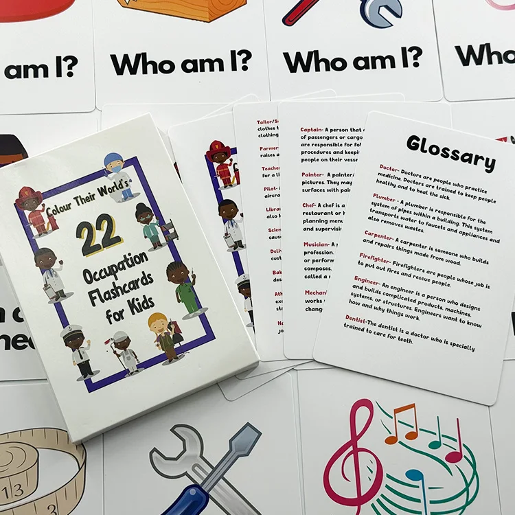 Eco Friendly Custom Personalized English Math Kids Learning Flash Card Game Alphabet Sight Word Flash Card For Baby Children