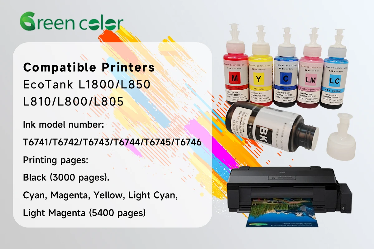 Горячие продажи чернил подходит для EPSON L801/L800/L810 /L850/L1800 краситель чернила по заводской цене