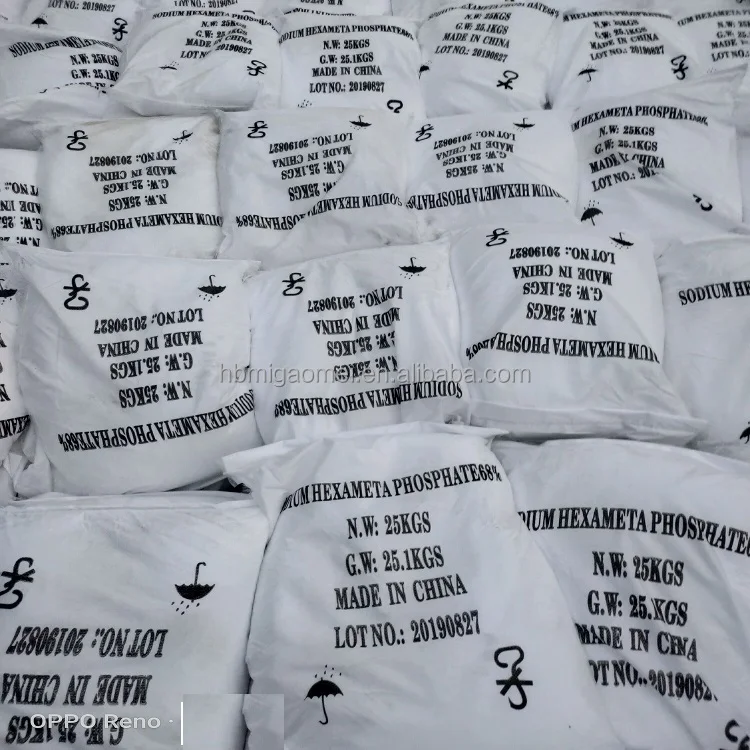 TECH GRADE SHMP 68%WHITE CRYSTAL SODIUM HEXAMETAPHOSPHATE SHMP 68%