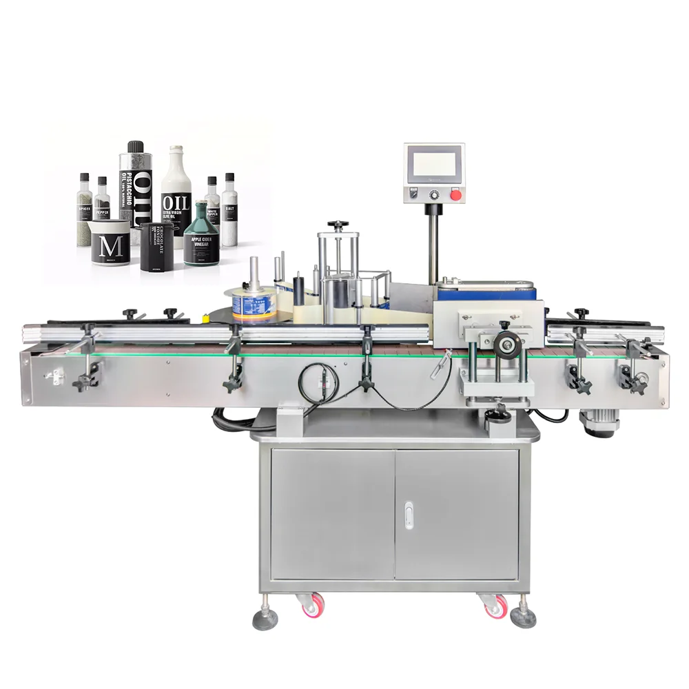 YM510 Automatic Top quality PET round labeling machine mini plastic bottle  label applicator