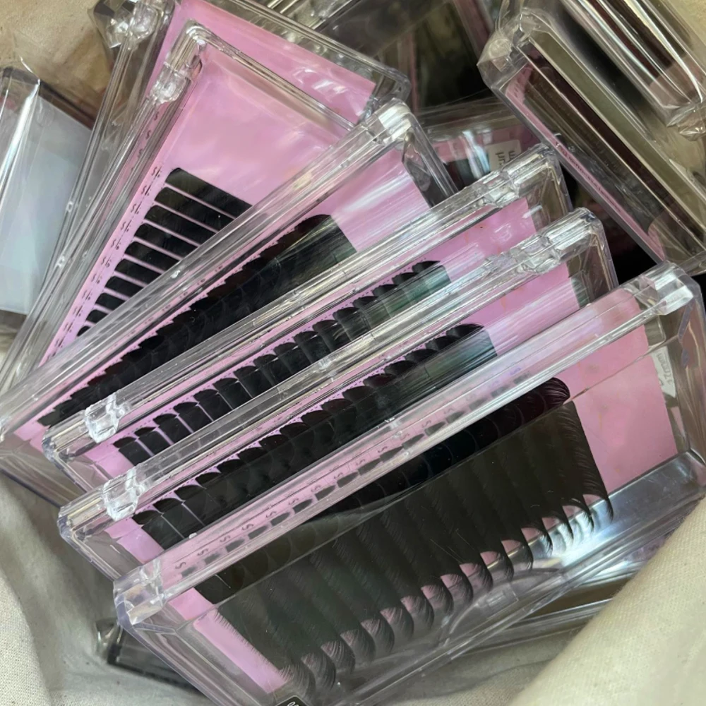 QUEWEL volume fans eyelash extension mixed lash extension trays volume eyelash extension korean