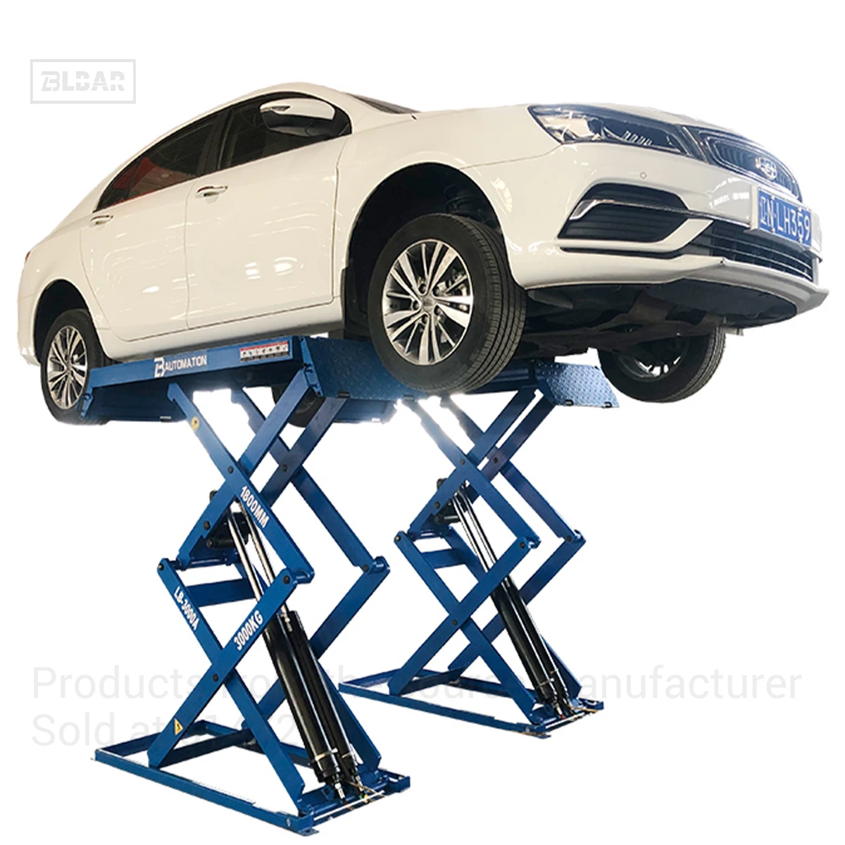 Electric hydraulic lifting platform, car lift, ultra-thin, no digging lifting height of 1.8 meters, lifting weight of 3 tons
