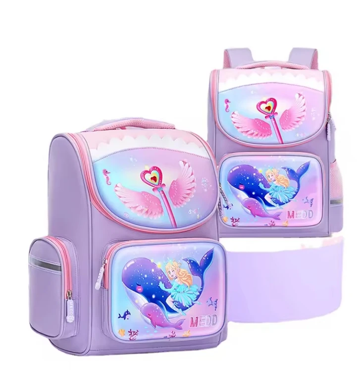 Popular Cartoon Unicorn Mermaid Waterproof School Backpack Adjustable Portable for Boys and Girls