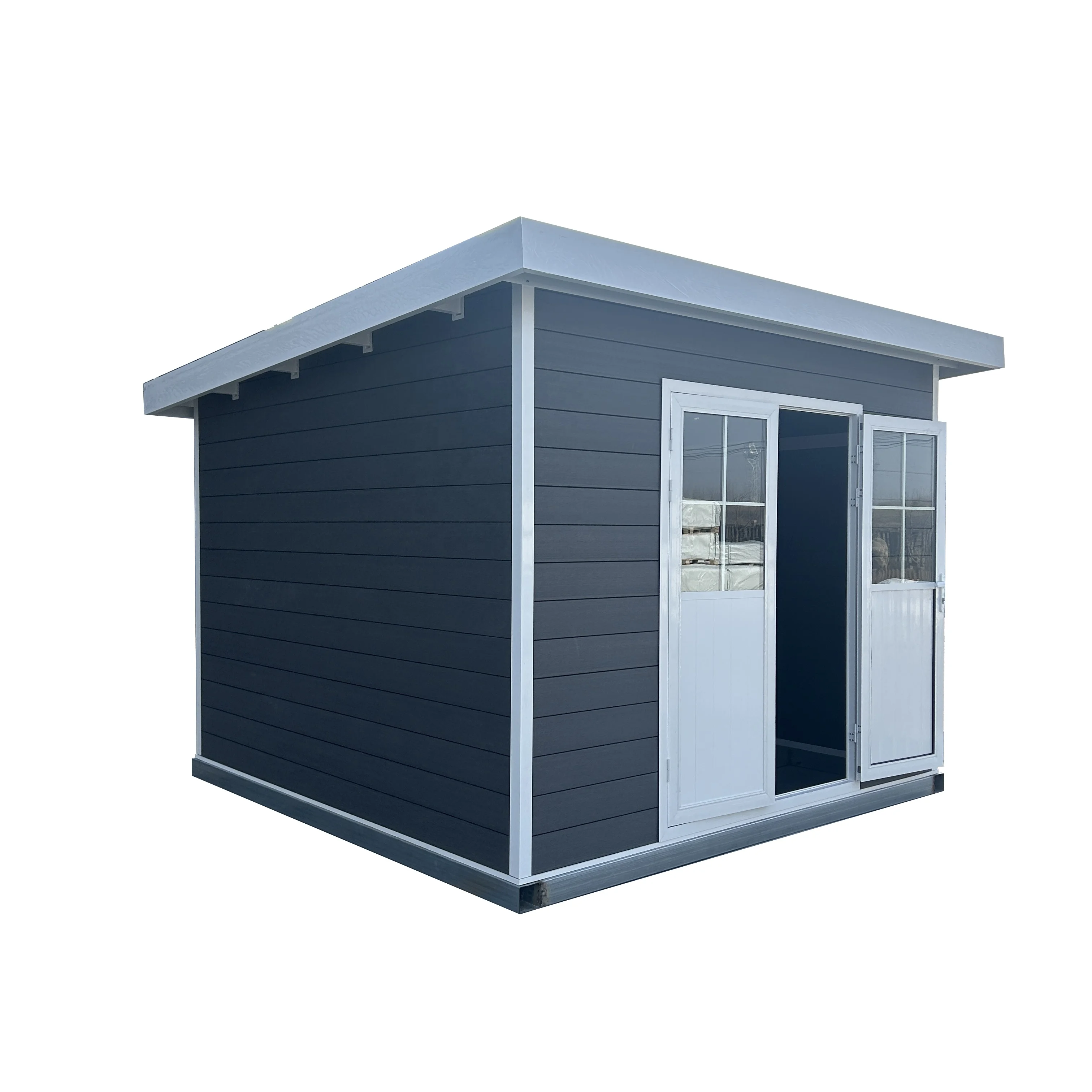 TREEENTS Garden courtyard wood plastic composite shed Weather-resistant garden building