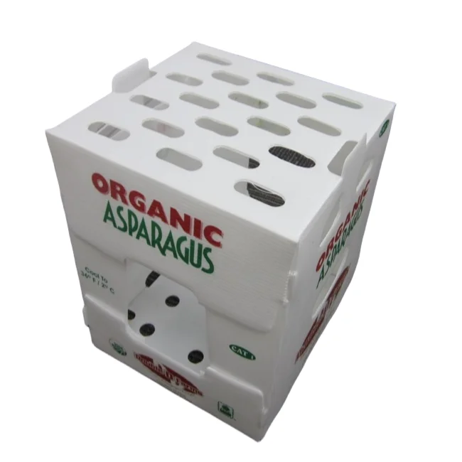 Коробка corflute из натурального материала для доставки морепродуктов, рыбы, лобстера