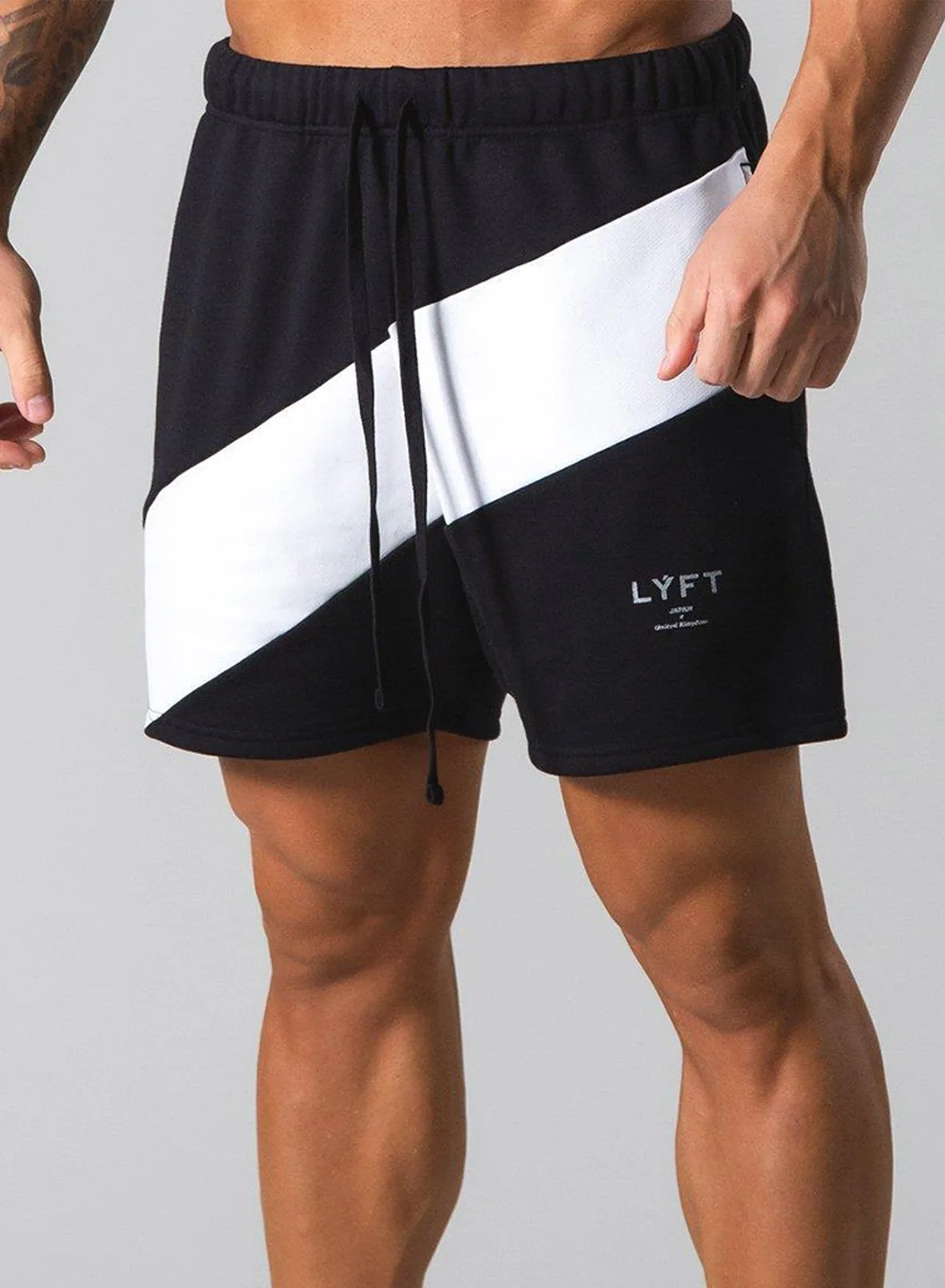 New Arrive 2021 Fashion Drawstring Elastic Waist Color Block Casual Basketball Shorts Mens Cargo Short Pants Jogger Shorts