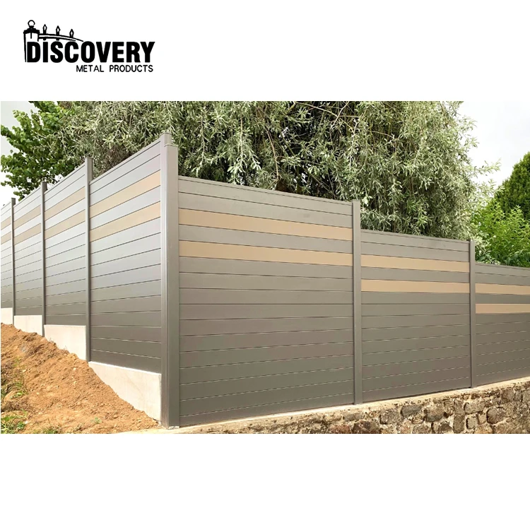 China manufacture supplier horizontal aluminium  privacy fence screening privacy screen aluminium  fence for home