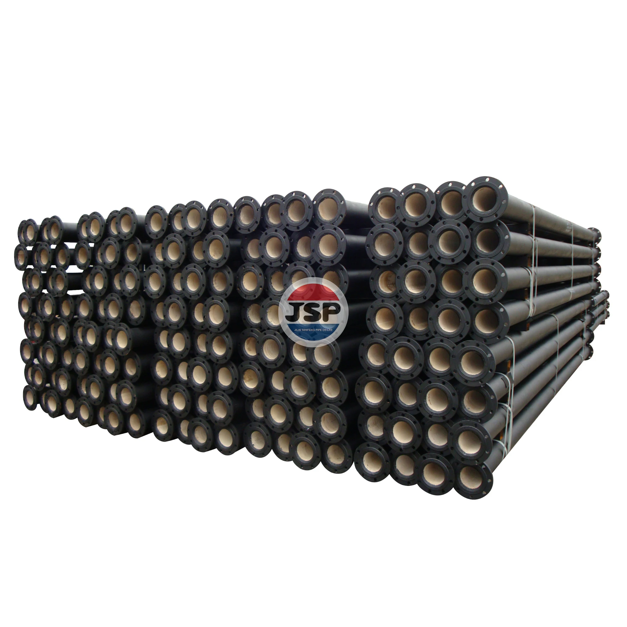 JSP DN80-DN2600  Ductile Iron Pipe ISO2531/EN545 Class K9 C40 C30 C25 Ductile Cast Iron Pipe China Ductile Iron Round Pipe