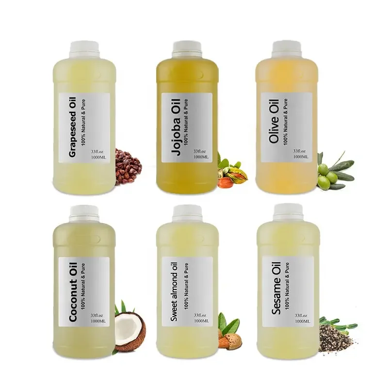 Wholesale Hot Selling Pure Natural Supply Jojoba Argan Almond Avocado Olive Rosehip Castor Neem Coconut Oil Bulk Carrier Oil