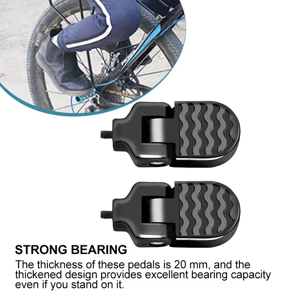 Aluminium Alloy Anti Slip Bicycle Rear Seat Pedal Easy Install Foot pegs