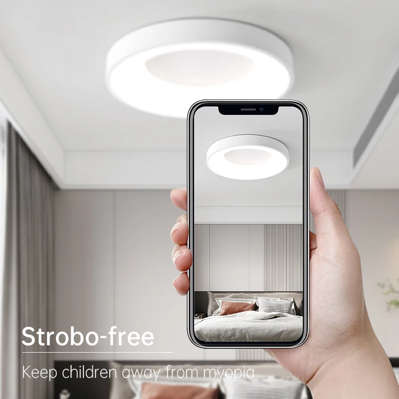 High Quality Macaron Indoor Ceiling Light Led Lighting PVC Round Modern Bedroom Living Room Dimmable Led Ceiling Lamp