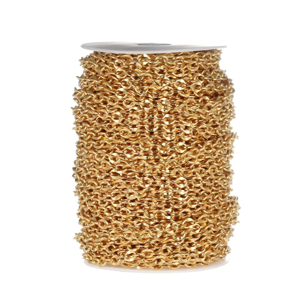 18K Gold Plated Stainless Steel 8mm Wide Press Lip Chains For Hip Hop Necklace Fashionable Mens Jewelry Accessories Makings