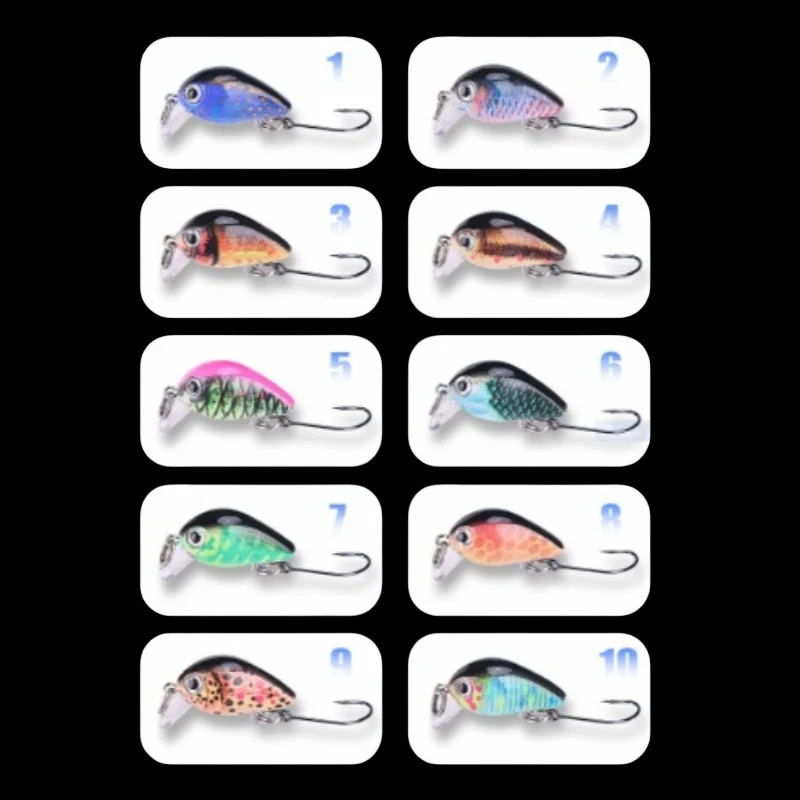 10Pcs Clear lure Bait Shad Fishing Lures Wholesale Minnow Lure Hard Bait Bass Fishing Wobbler