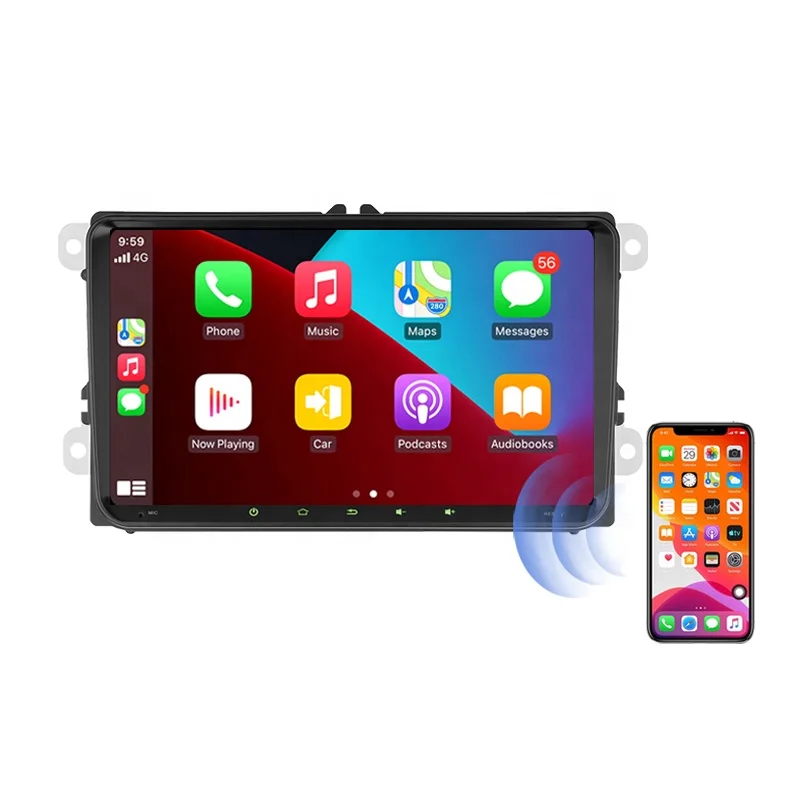 Jmance 2 din Android 9 inch Carplay RDS AM 2GB+32GB Multimedia Autoradio Stereo For VW Volkswagen Golf Passat b7 b6