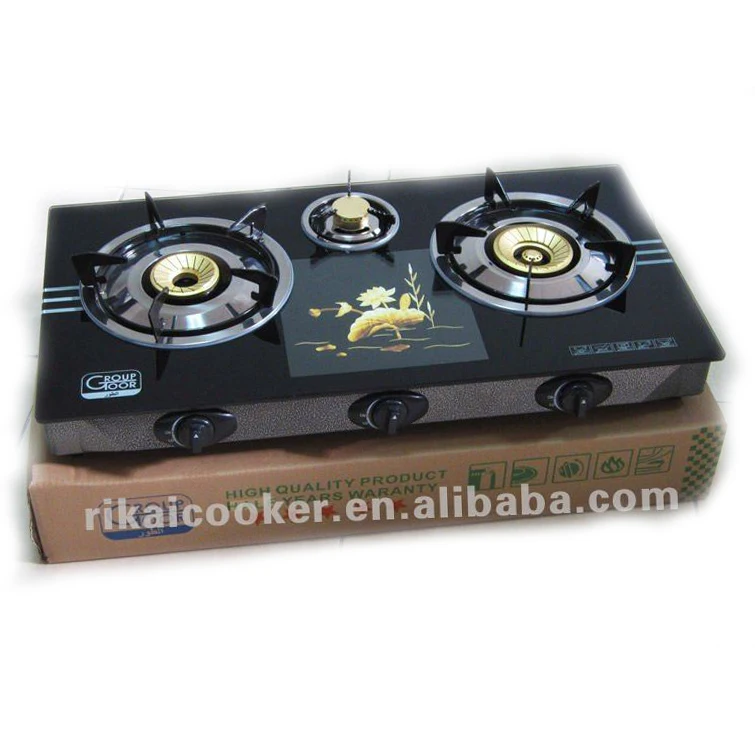 
Hot-selling family kitchen supplies glass 2 ring infared whirlwind burner table top gas stove cooker 