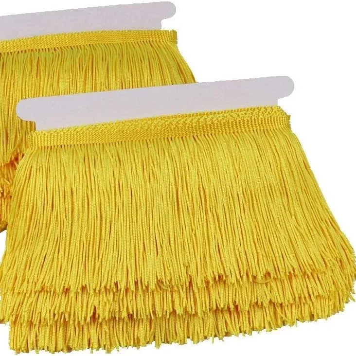 15cm Satin Colorful Polyester Dance Skirt Dress Tassel Fringe Trim