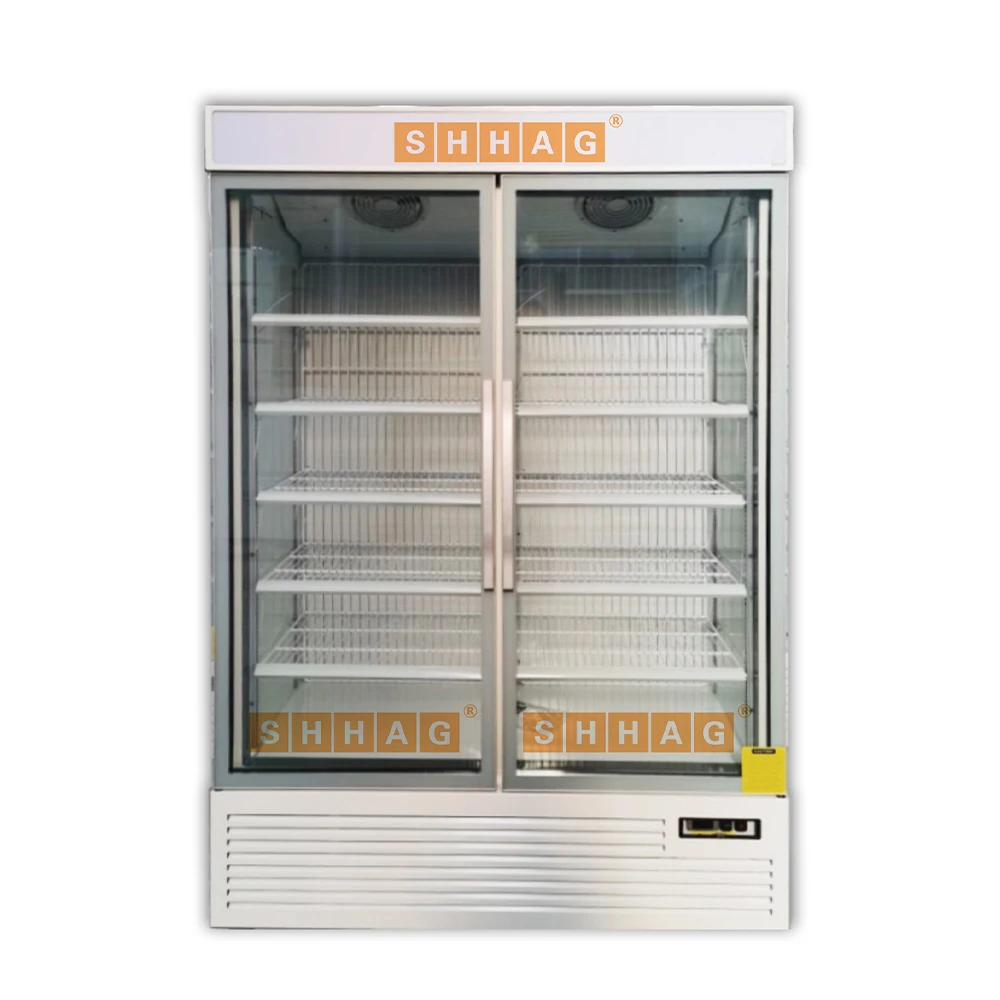 Plastic glass door for chiller freezer reach in fridge aluminum glass door with LED light