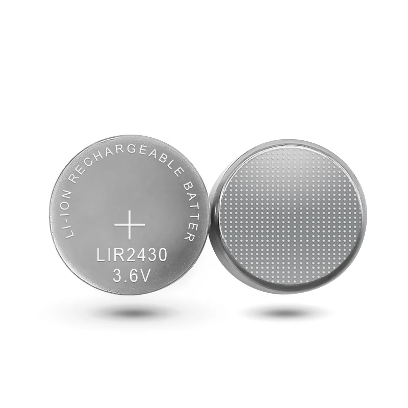 LIR2430 3.7v 55mAh Lithium Ion Button Cell Rechargeable Battery Cell Logo Brand Custom OEM for Consumer Electronics