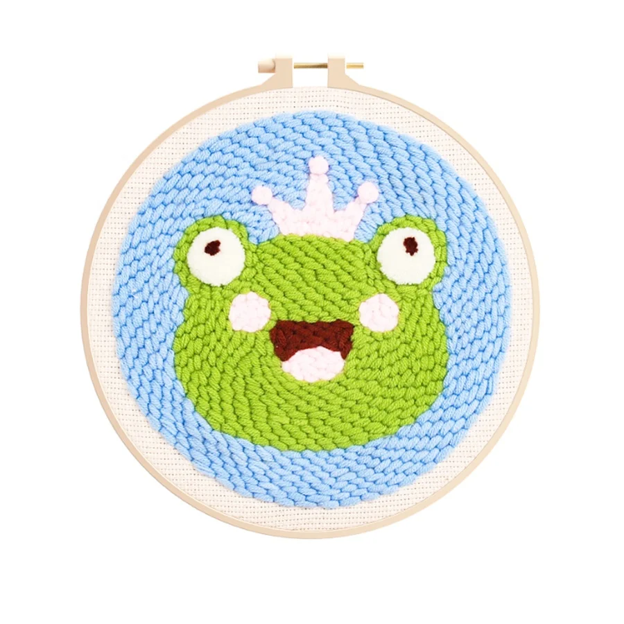 wholesale cross stitch punch needle embroidery kit sets DIY embroidery kit for beginners Animal series