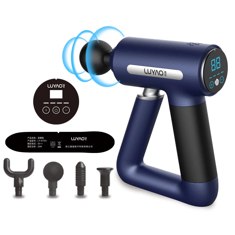 Luyao triangle body massager machine vibrating screen dc brushless motor controller massage gun