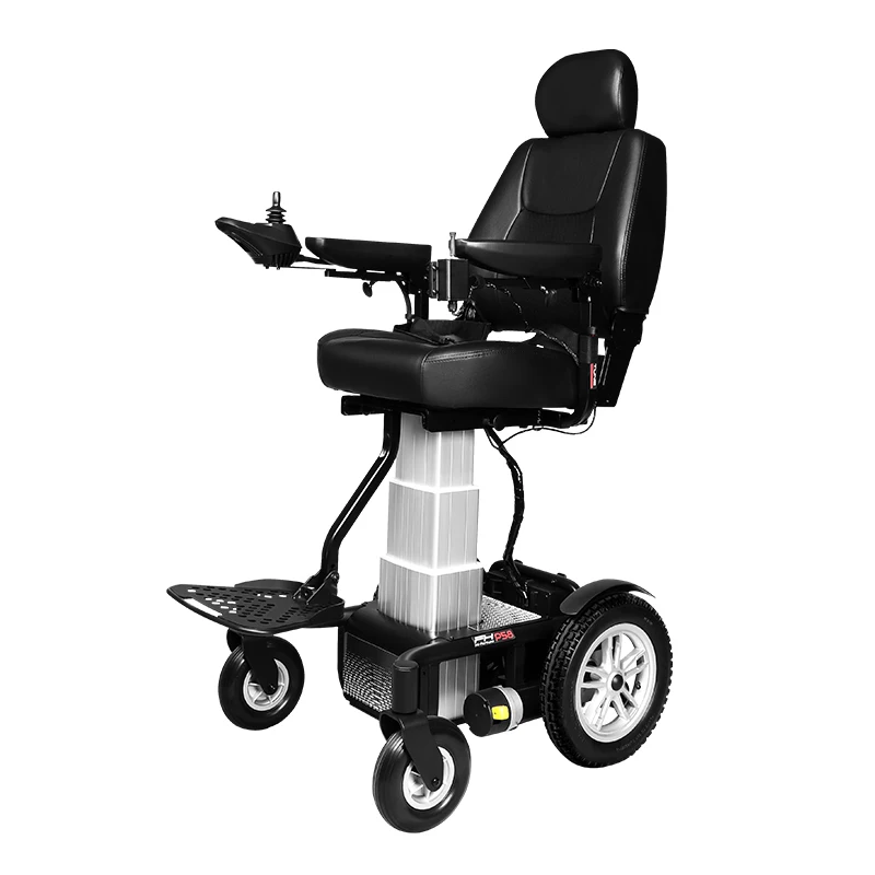 Electric power height adjustable lifting seat wheelchair for adults