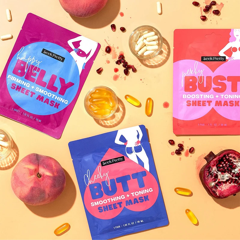 Natural Organic Professional Spa Skincare Firming Smoothing Bust Mask Butt Sheet Mask Belly Mask For Body