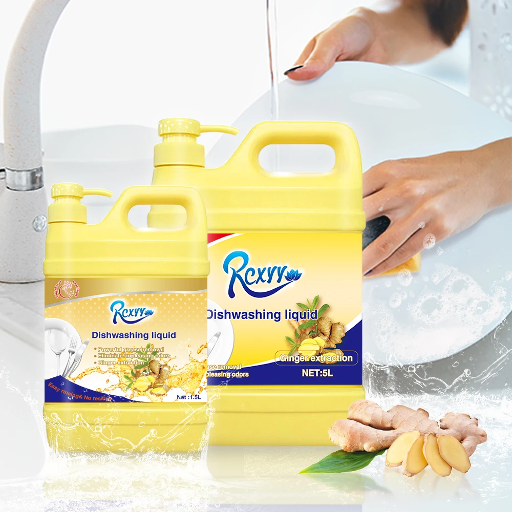 5L Cleaning Chemicals Kitchen Cleaner Ginger Detergent Dishwashing Liquid