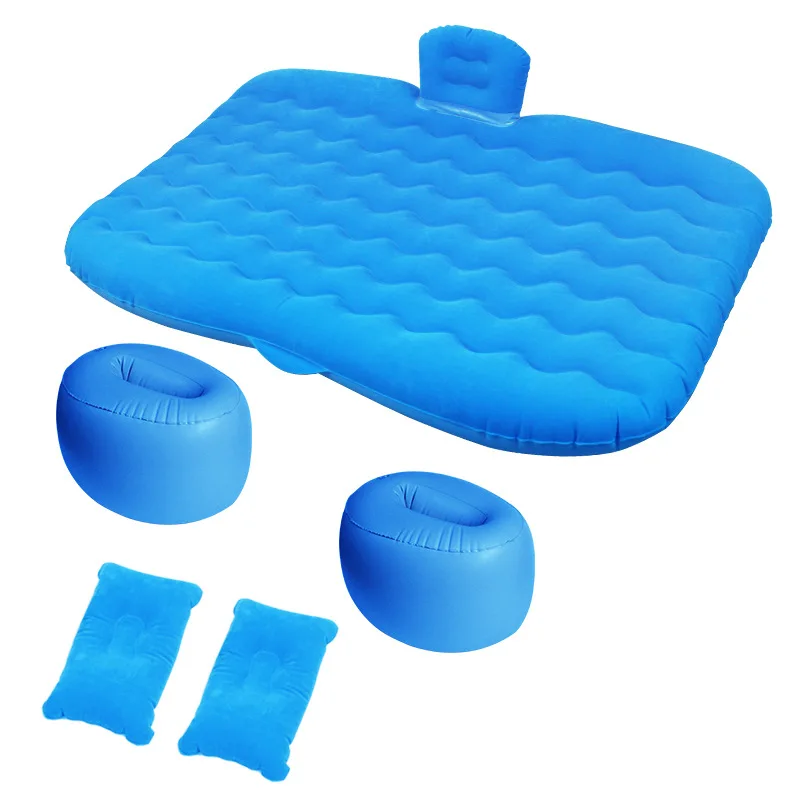 Inflatable Car Air Mattress Camping Vacation Back Seat Blow-up Sleeping Pad with Pump for Travel Portable Compact Twin Size