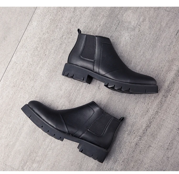 Lace Up Black Leather Old Boots Fashion Design Hard Wearing Other Boots For Men