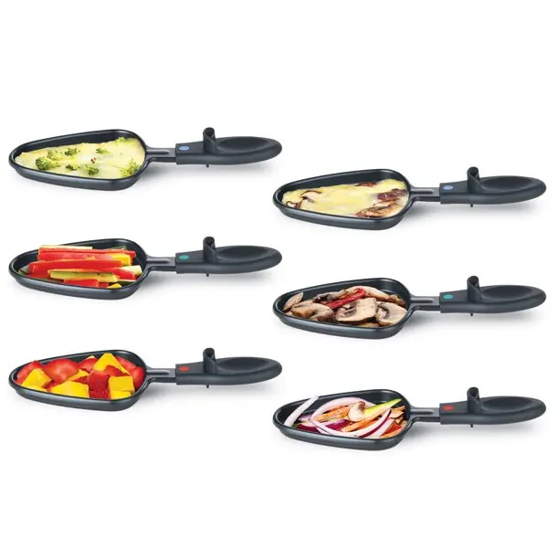 Hot Sale Mini Multifunctional  Smokeless Electric BBQ Raclette Grill Set 6 Persons 800W for Home Use